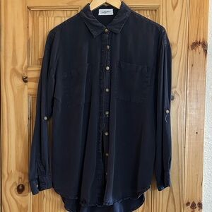 Carly Jean Los Angeles Navy Button-Down Shirt